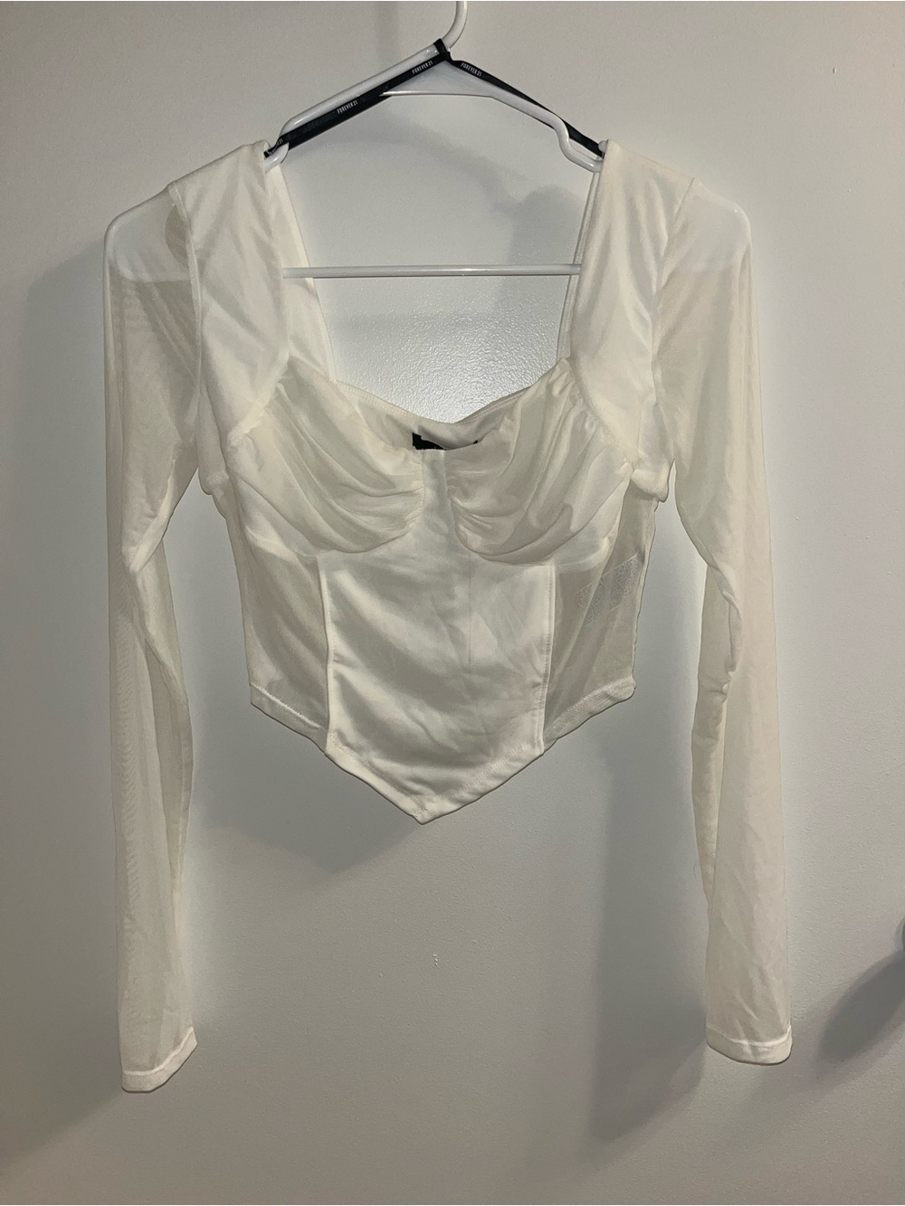 Forever 21 Corset Mesh Top